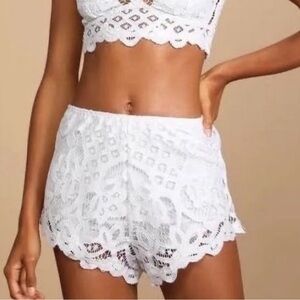 Free People Adella festival shorts, Medium, white